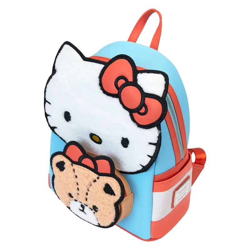 Loungefly Sanrio Hello Kitty & Tiny Chum Bear Sherpa Mini Backpack Loungefly