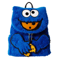 Thumbnail for Loungefly Sesame Street Cookie Monster Plush Cosplay Mini Backpack With Coin Bag Loungefly