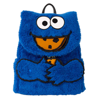 Thumbnail for Loungefly Sesame Street Cookie Monster Plush Cosplay Mini Backpack With Coin Bag Loungefly