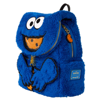 Thumbnail for Loungefly Sesame Street Cookie Monster Plush Cosplay Mini Backpack With Coin Bag Loungefly