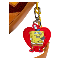 Thumbnail for Loungefly SpongeBob SquarePants Krabby Patty Plush Heart Figural Crossbody Bag Loungefly