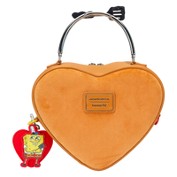 Thumbnail for Loungefly SpongeBob SquarePants Krabby Patty Plush Heart Figural Crossbody Bag Loungefly