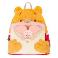 Thumbnail for Loungefly Winnie The Pooh & Piglet Love Letter Cosplay Mini Backpack Loungefly