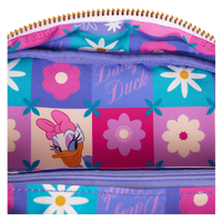 Thumbnail for Loungefly Disney Daisy Duck 85th Anniversary Nylon Sling Crossbody Bag with Coin Bag