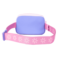 Thumbnail for Loungefly Disney Daisy Duck 85th Anniversary Nylon Sling Crossbody Bag with Coin Bag