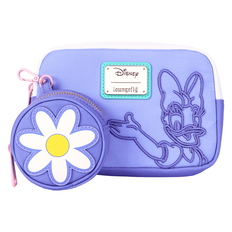 Loungefly Disney Daisy Duck 85th Anniversary Nylon Sling Crossbody Bag with Coin Bag