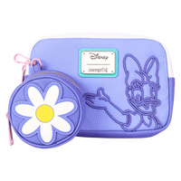 Thumbnail for Loungefly Disney Daisy Duck 85th Anniversary Nylon Sling Crossbody Bag with Coin Bag