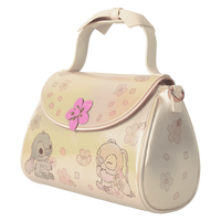 Thumbnail for Loungefly Disney Stitch & Angel Cherry Blossom Bow Handle Crossbody Bag