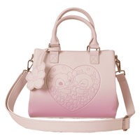 Thumbnail for Loungefly Disney Stitch & Angel Cherry Blossom Heart Crossbody Bag