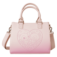 Thumbnail for Loungefly Disney Stitch & Angel Cherry Blossom Heart Crossbody Bag