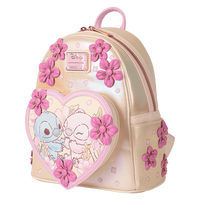 Thumbnail for Loungefly Disney Stitch & Angel Cherry Blossom Heart Mini Backpack