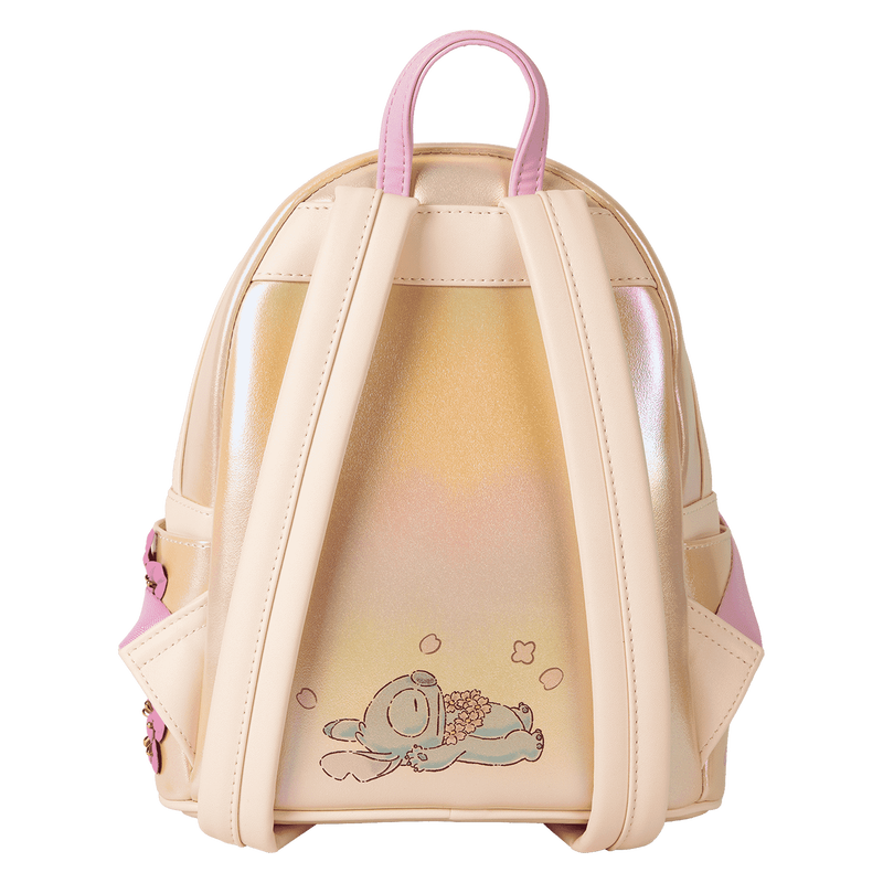 Loungefly Disney Stitch & Angel Cherry Blossom Heart Mini Backpack