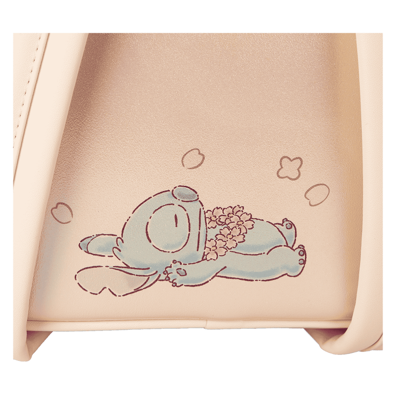 Loungefly Disney Stitch & Angel Cherry Blossom Heart Mini Backpack