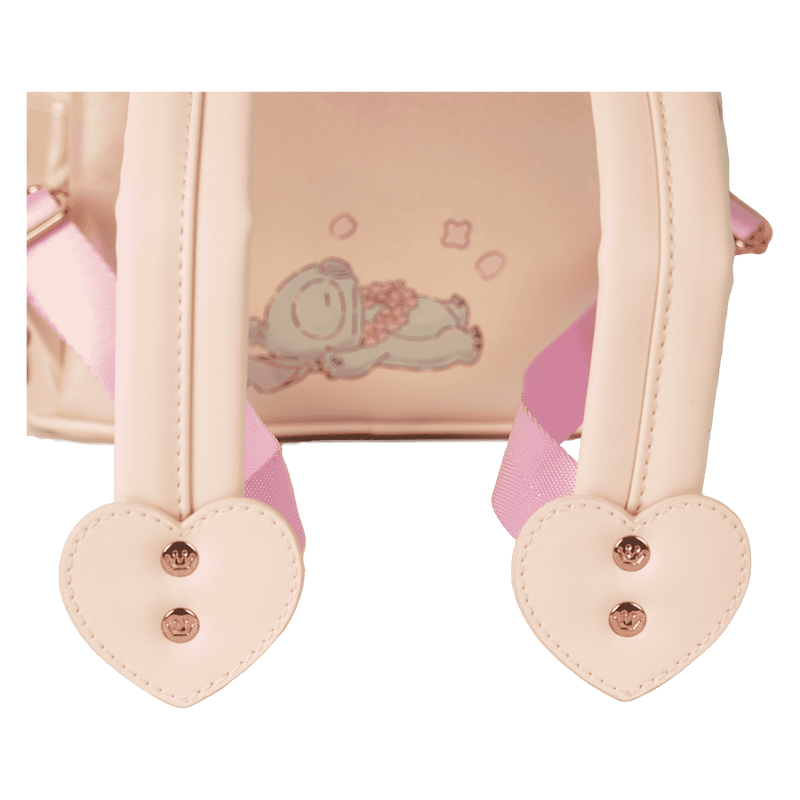 Loungefly Disney Stitch & Angel Cherry Blossom Heart Mini Backpack