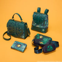 Thumbnail for Loungefly Jurassic World Jungle Dinosaur Silhouette Sling Crossbody Bag With Coin Bag