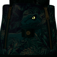 Thumbnail for Loungefly Jurassic World Jungle Velociraptor Glow Drawstring Mini Backpack