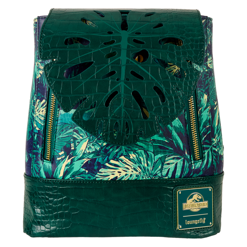 Loungefly Jurassic World Jungle Velociraptor Glow Drawstring Mini Backpack