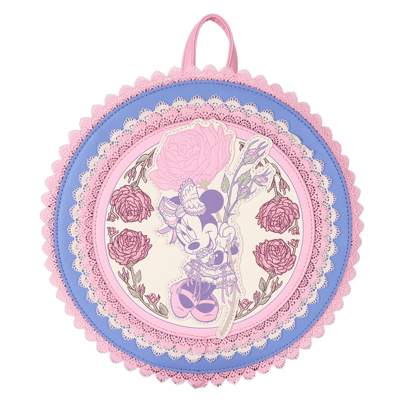 Loungefly Minnie Mouse Floral and Lace Mini Backpack