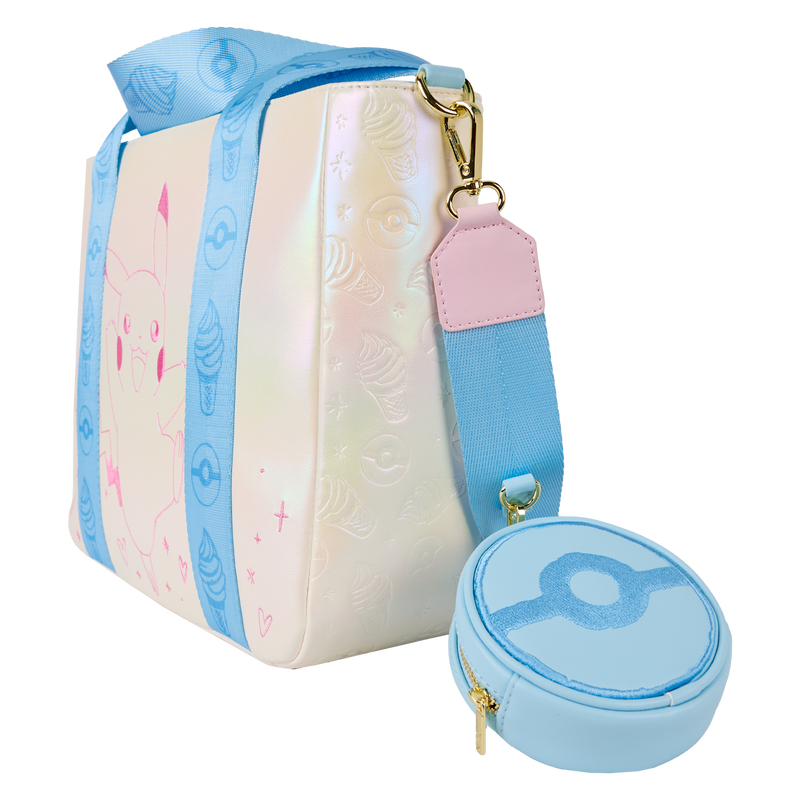 Loungefly Pokémon Iridescent Pikachu Tote Crossbody Bag with Coin Bag