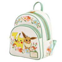 Thumbnail for Loungefly Pokemon Pikachu & Eevee Floral Backpack