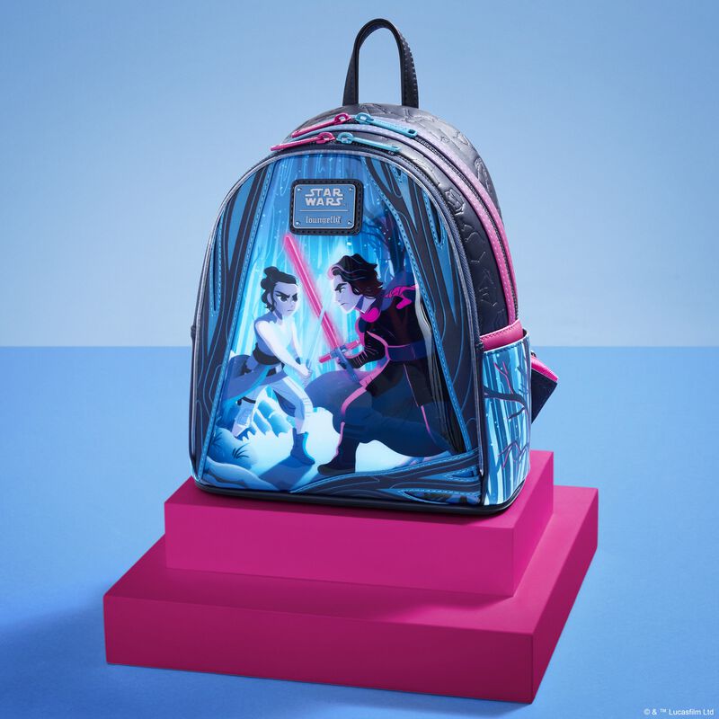 Loungefly Star Wars: The Force Awakens Rey & Kylo Ren Light Up Mini Backpack