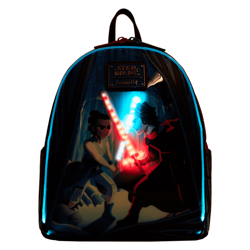 Loungefly Star Wars: The Force Awakens Rey & Kylo Ren Light Up Mini Backpack