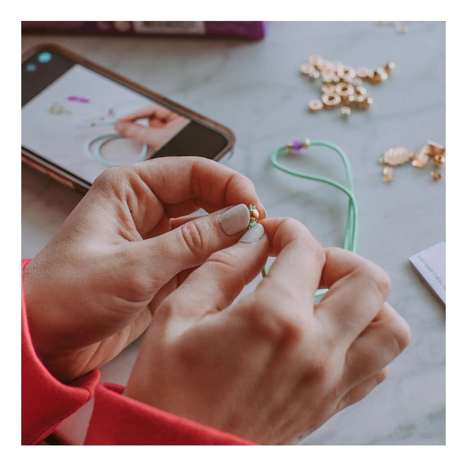 Make It Real: Gold-Link Suede DIY Bracelets Kit - Create 6 Unique
