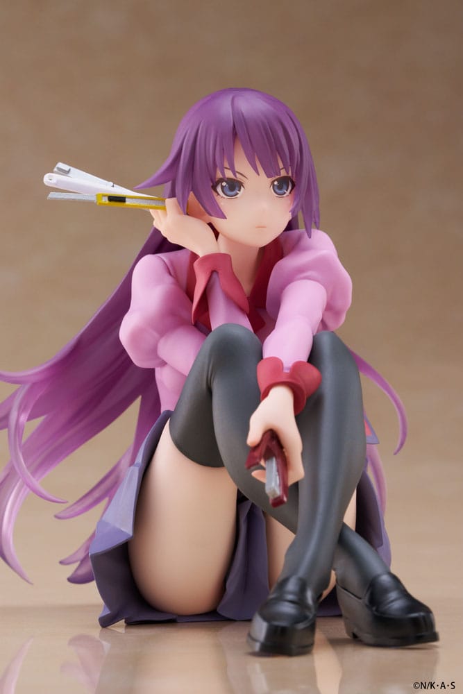 Monogatari PVC Statue Desktop Cute Figure Hitagi Senjougahara 13 cm