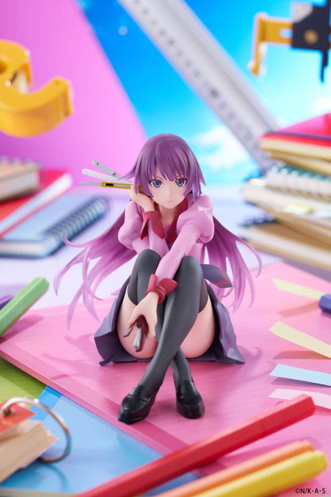 Monogatari PVC Statue Desktop Cute Figure Hitagi Senjougahara 13 cm