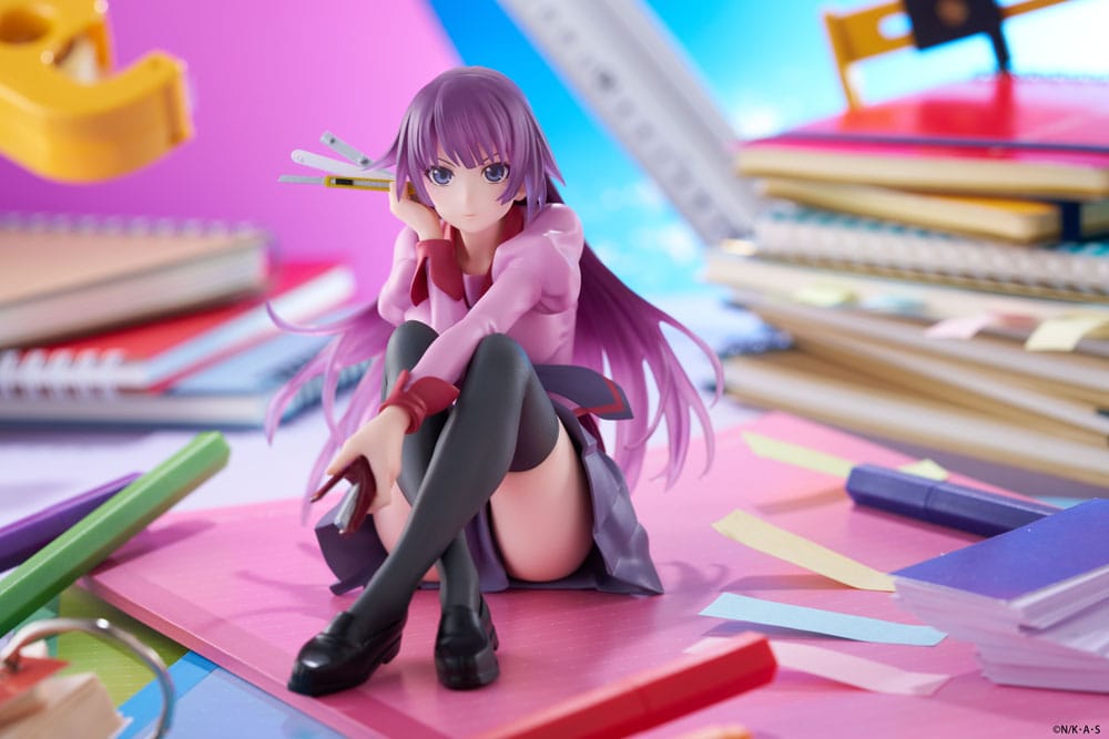 Monogatari PVC Statue Desktop Cute Figure Hitagi Senjougahara 13 cm