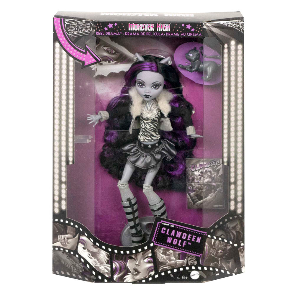 Monster High Reel Drama Clawdeen Wolf Doll - Unicorn & Punkboi