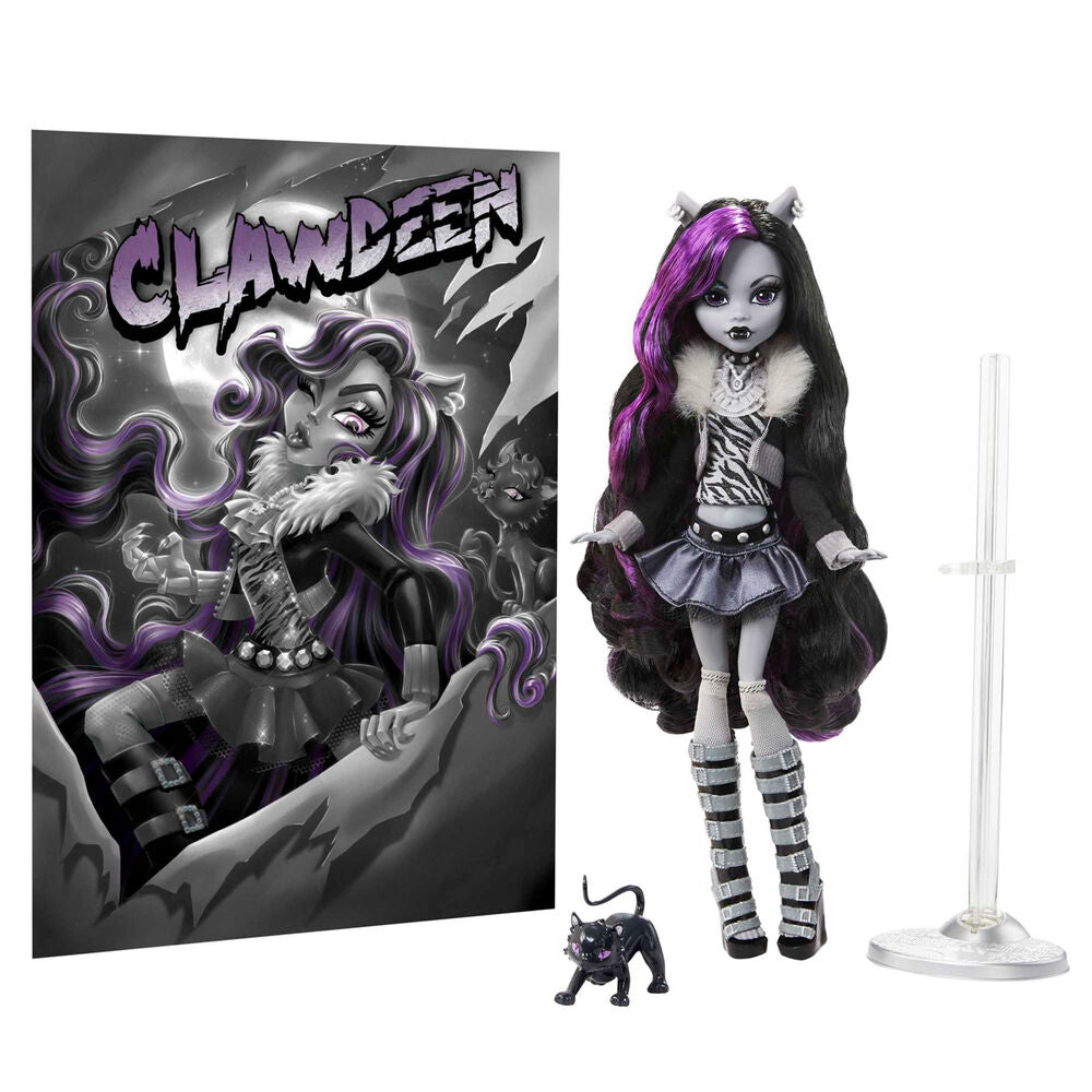 Monster High Reel Drama Clawdeen Wolf Doll - Unicorn & Punkboi