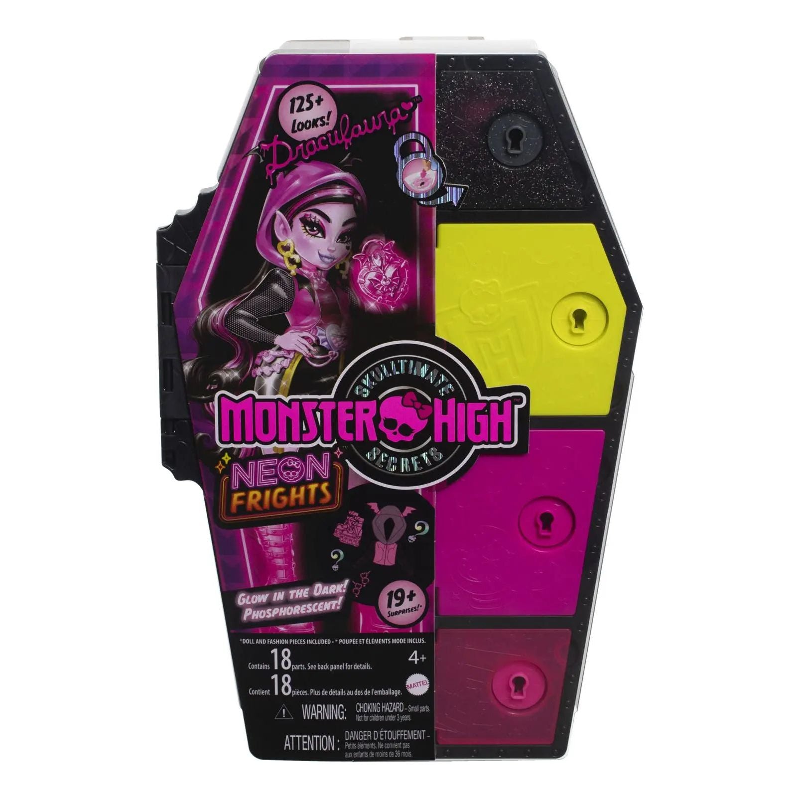 Monster High Skulltimate Secrets Neon Frights Series 3 Draculaura Doll Monster High