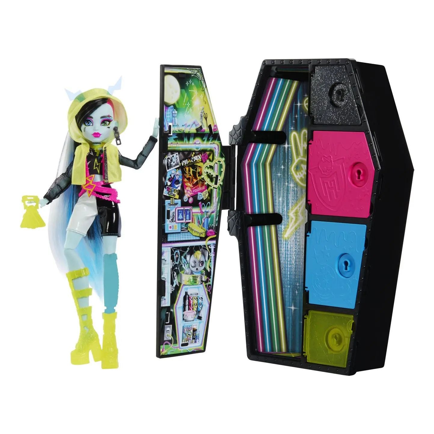 Monster High Skulltimate Secrets Neon Frights Series 3 Frankie Stein Doll Monster High