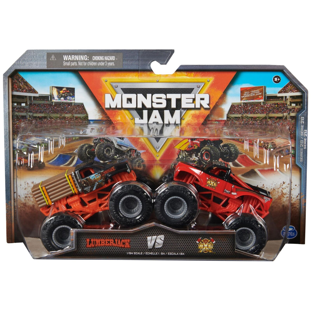 Monster Jam 1:64 Lumberjack vs Axe 2 Pack Monster Jam