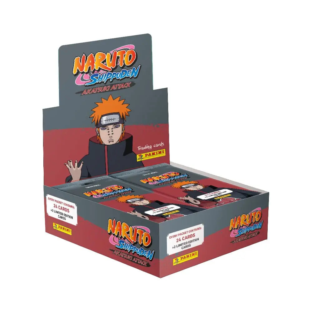 Naruto Shippuden Akatsuki Attack Trading Cards Fat Packs Display (10) Panini