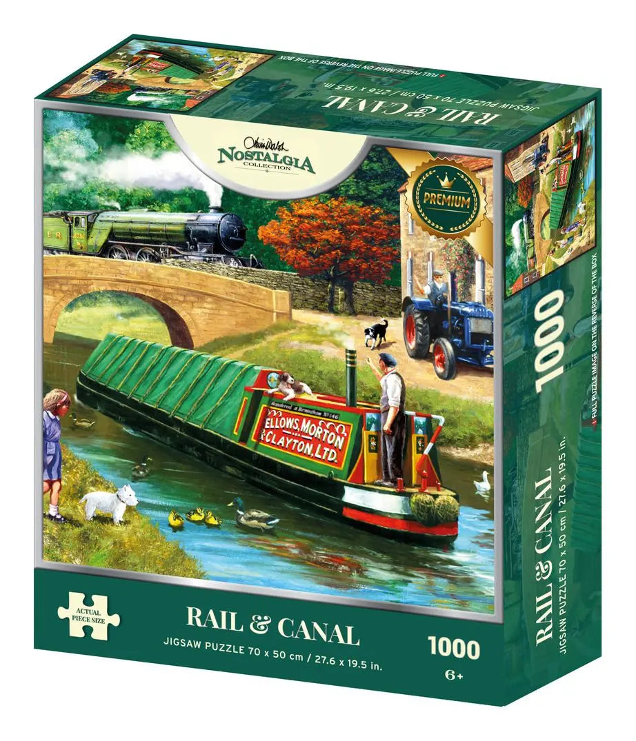 Nostalgia Collection Rail & Canal 1000 Piece Jigsaw Puzzle Kidicraft