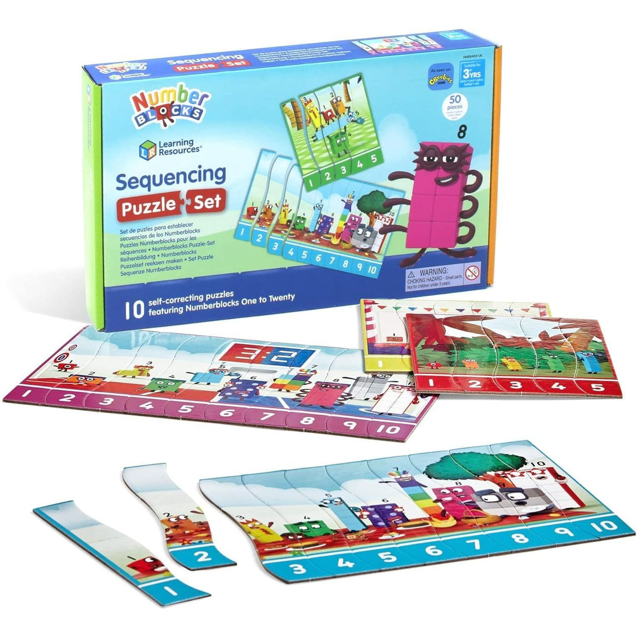 Numberblocks Sequencing Puzzle Set Learning Resources