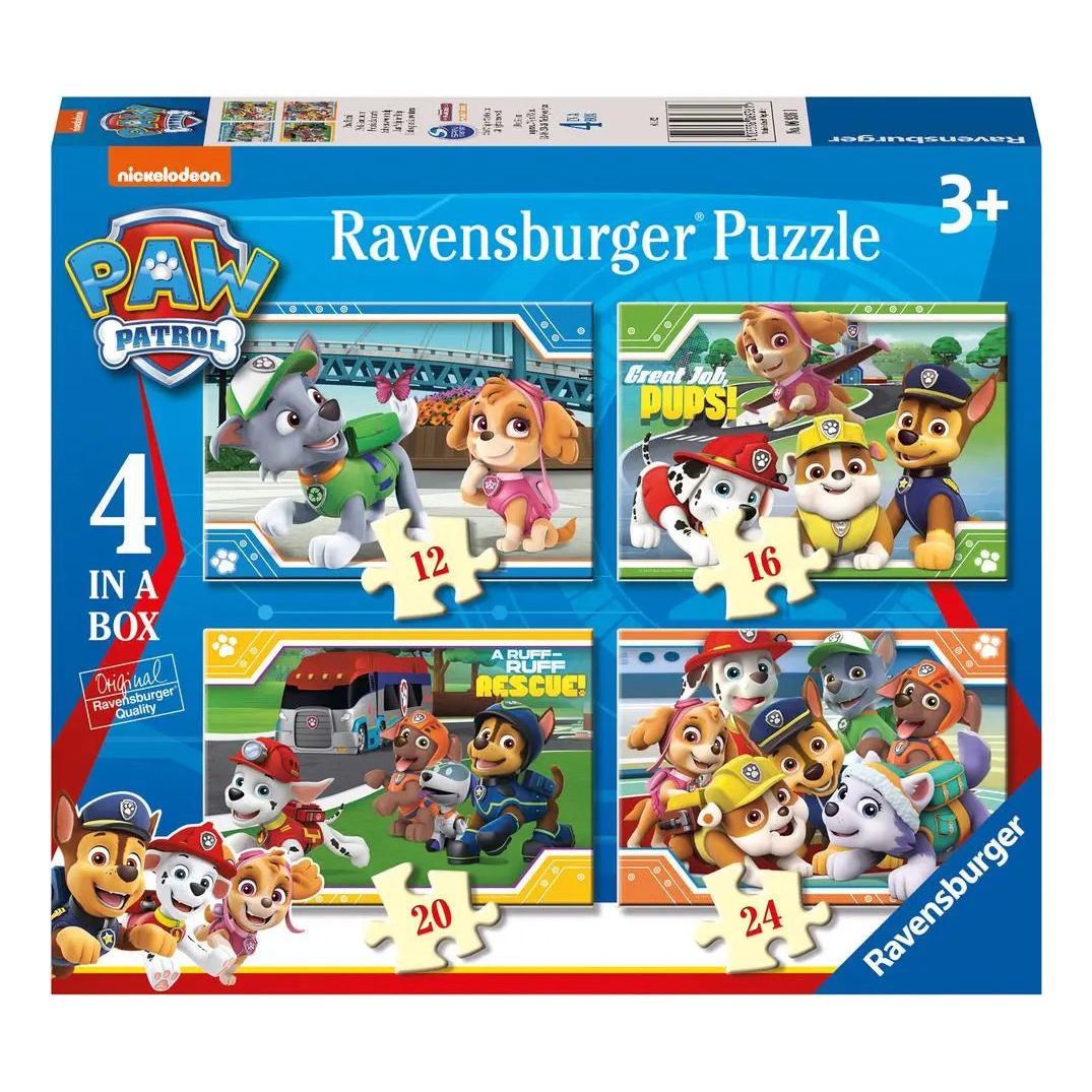 Paw Patrol 4 in a Box Jigsaw Puzzle Ravensburger
