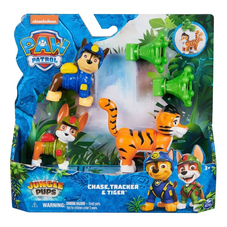 Paw Patrol Figure Hero Pups Jungle Chase and Tracker with Tiger PAW Patrol