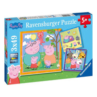 Thumbnail for Peppa Pig 3x 49 Piece Jigsaw Puzzle Ravensburger