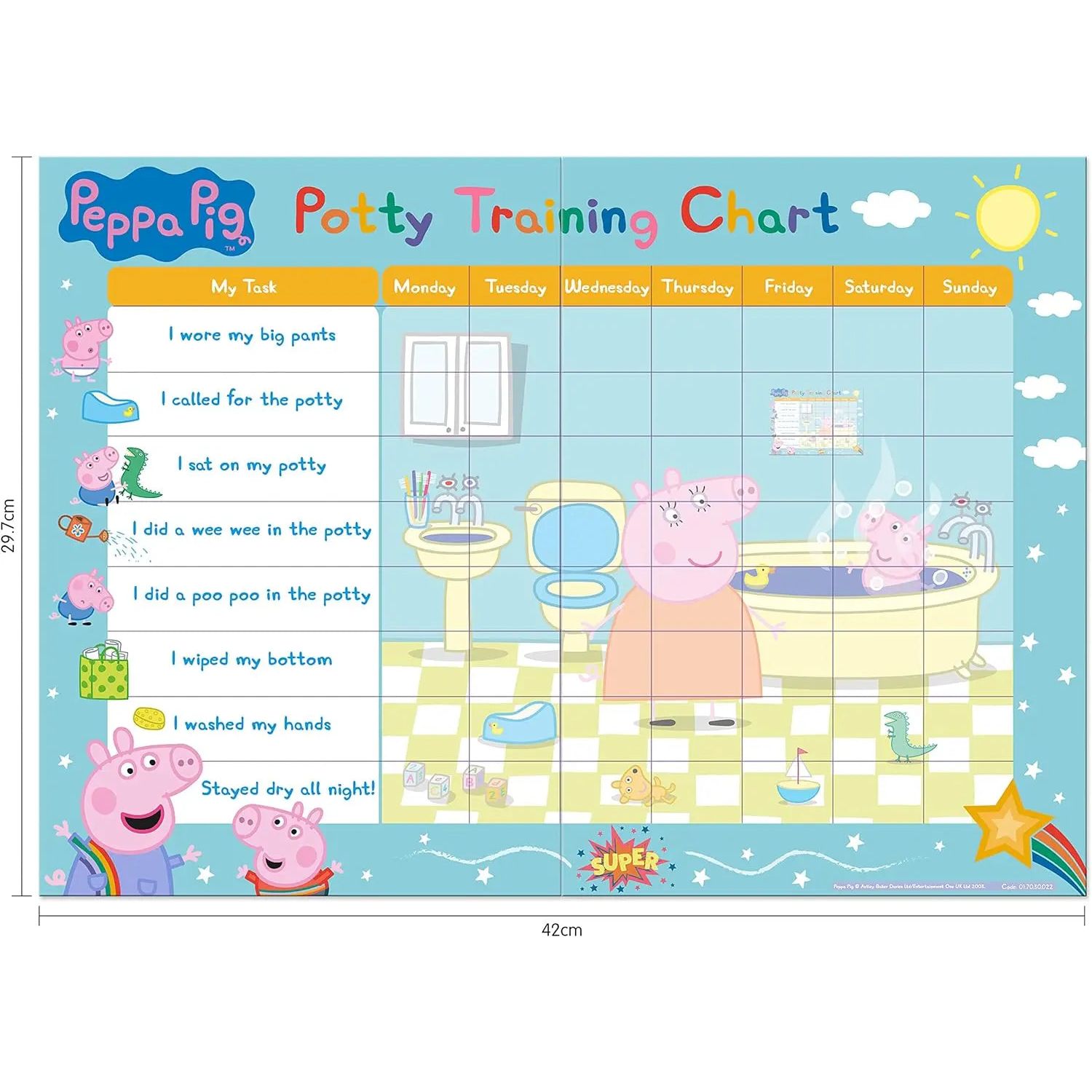  Peppa Pig Boys Toddler 100% Cotton Briefs & Potty Includes  Stickers & Tracking Chart