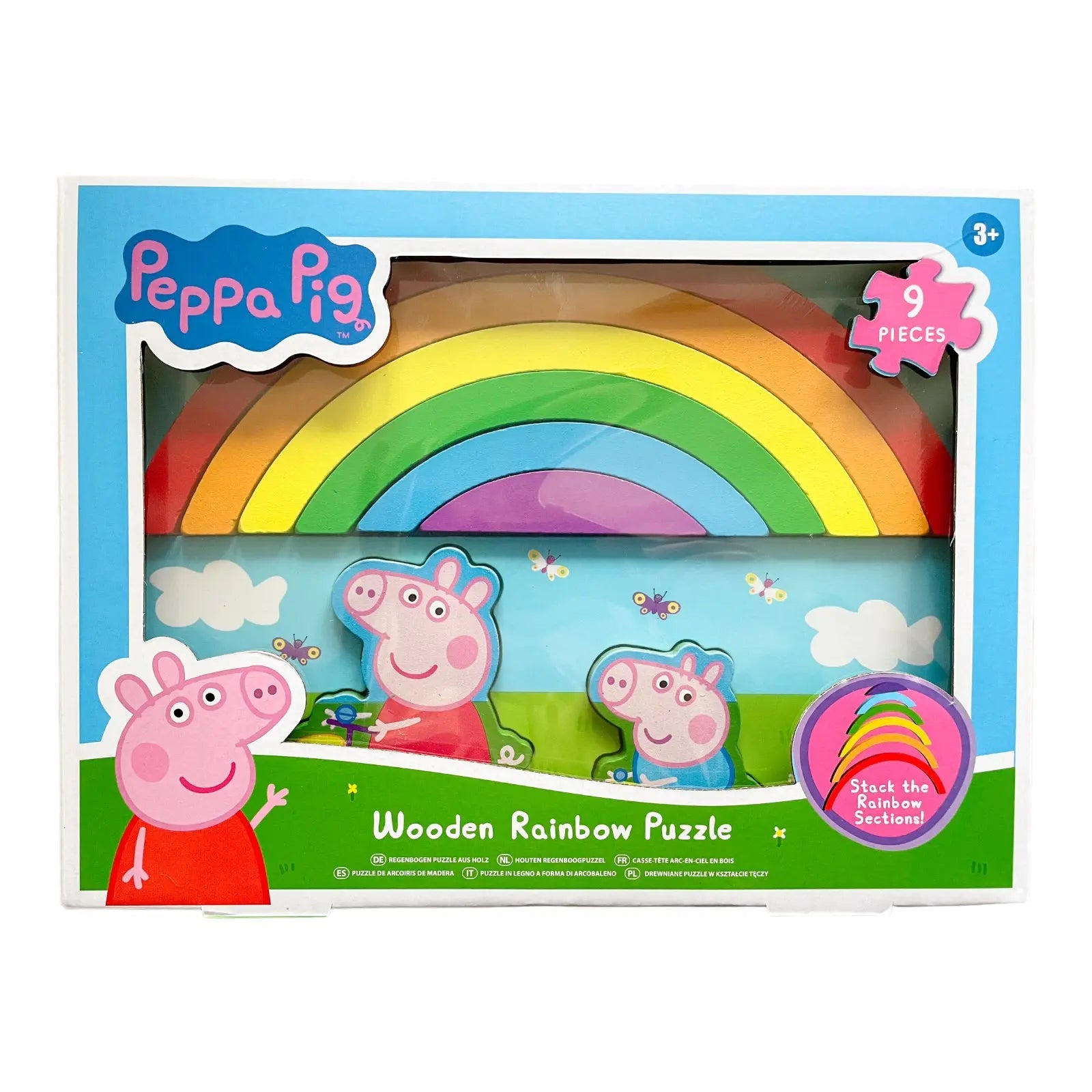Peppa Pig Wooden 3D Rainbow Puzzle Peppa Pig