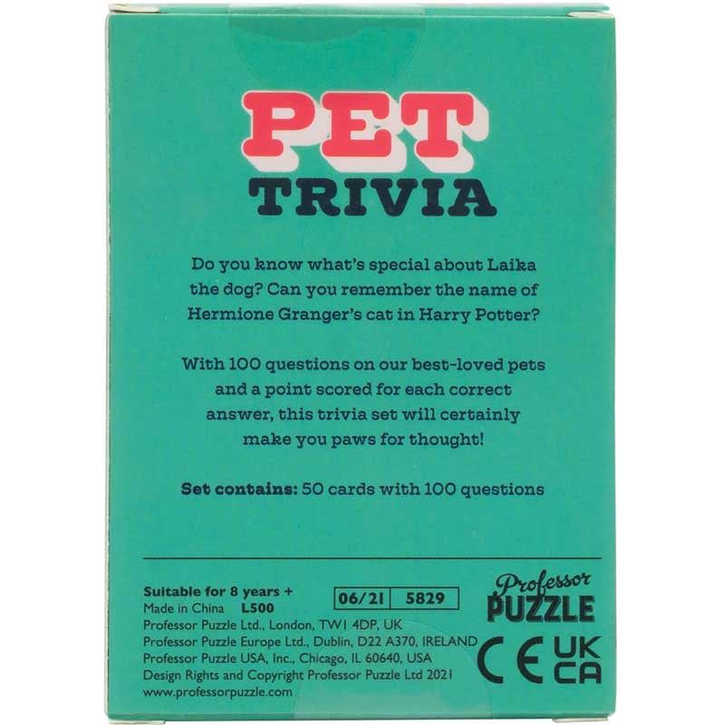 Pet Trivia Game Professor Puzzle Games