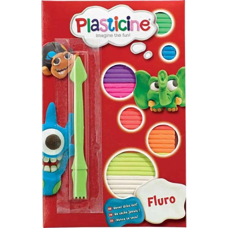 Plasticine Fluro Pack Assorted Plasticine
