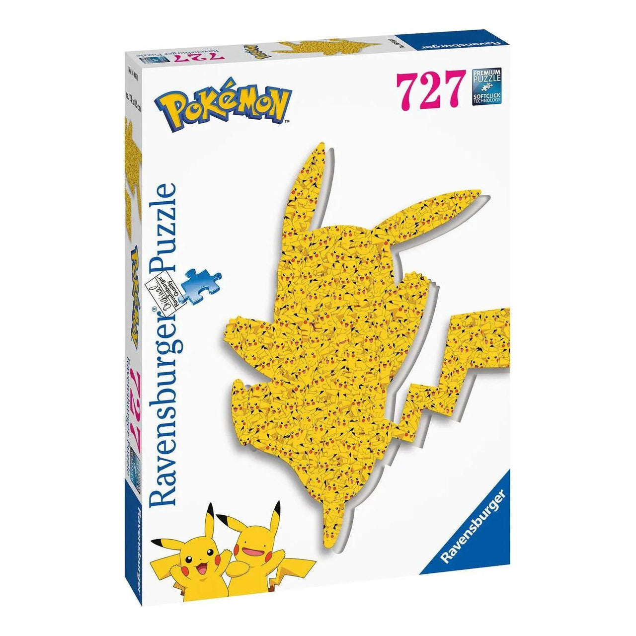 Pokemon Shaped Pikachu 727 Piece Puzzle Ravensburger