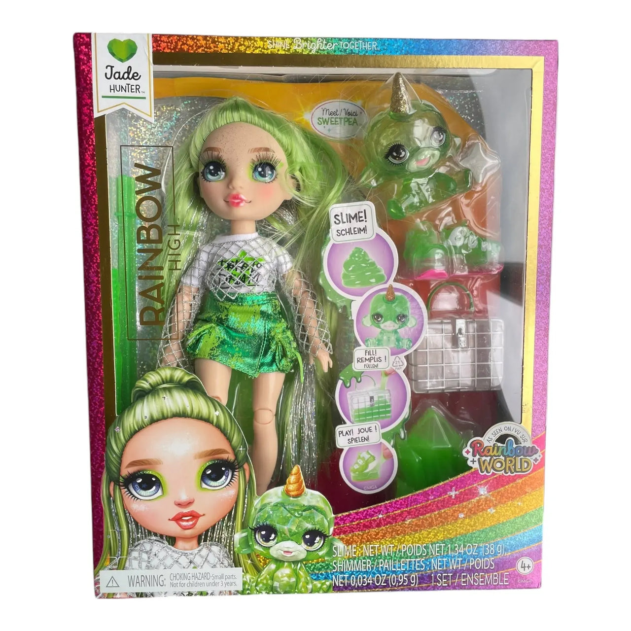 Rainbow High Classic Shimmer Doll Jade With Slime Rainbow High