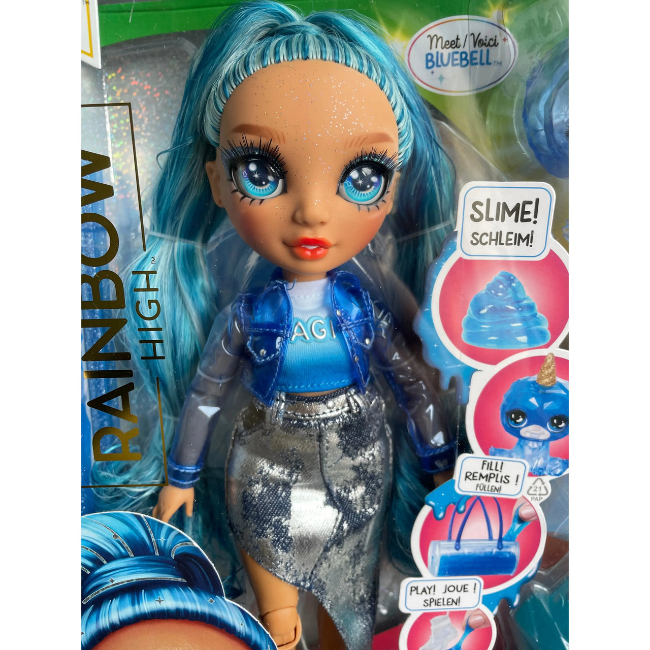 Rainbow High Classic Shimmer Doll Skyler With Slime Rainbow High