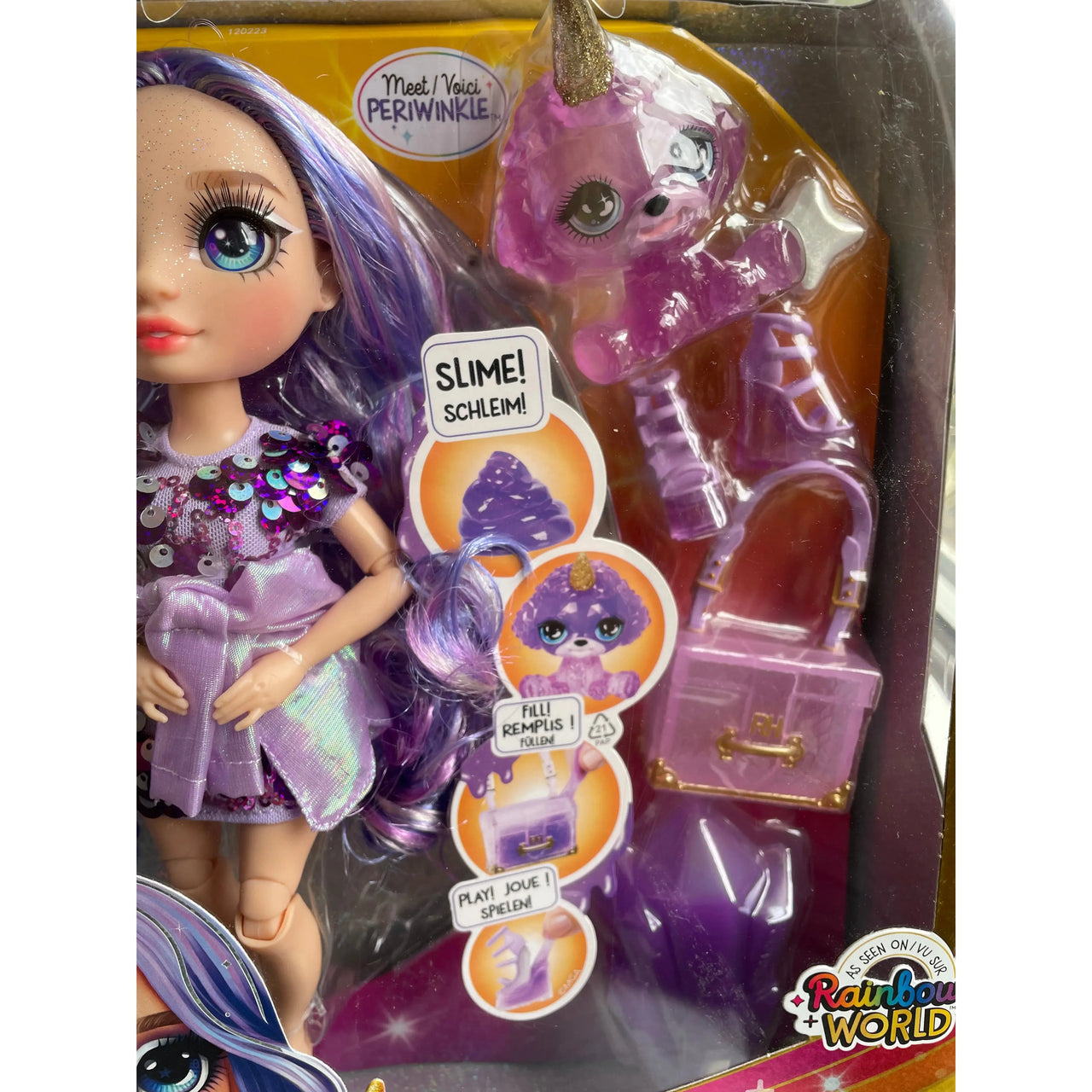 Rainbow High Classic Shimmer Doll Violet With Slime Rainbow High