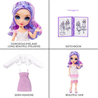 Thumbnail for Rainbow High Fantastic Fashion Violet Willow Fashion Doll Rainbow High